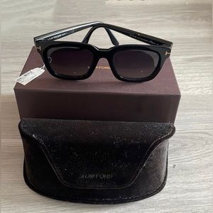 Tom Ford Black Sari Square Sunglasses